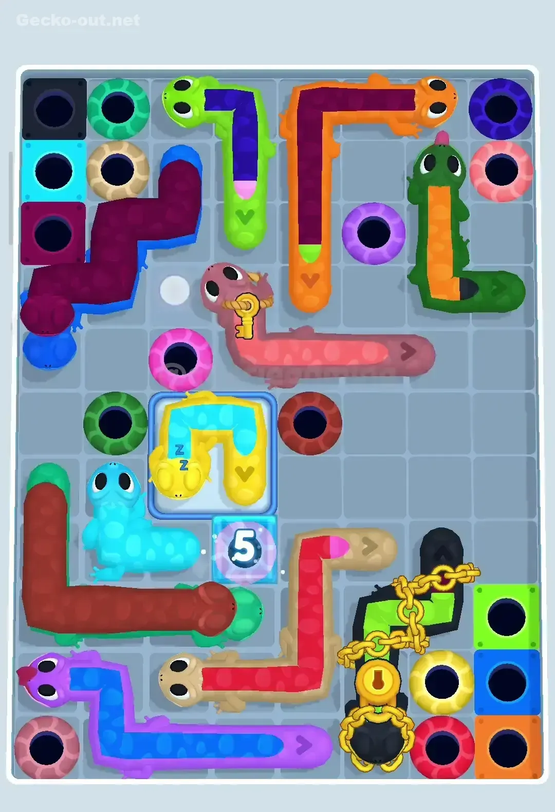 Gecko Out Level 308 Solution 1