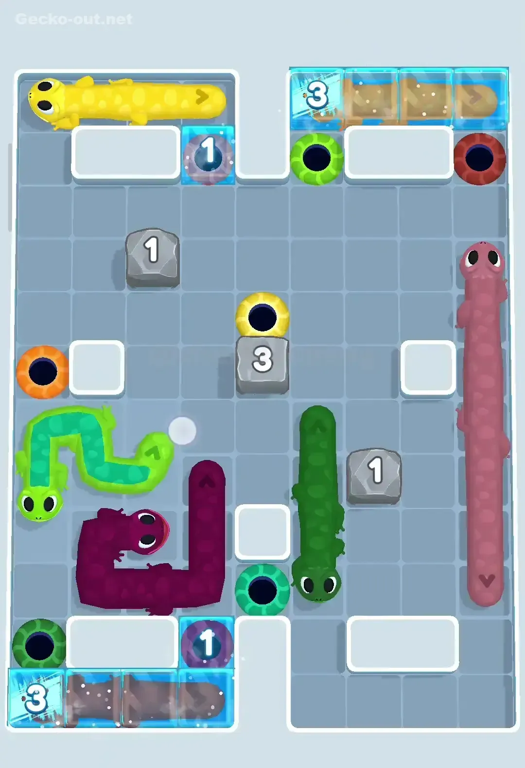 Gecko Out Level 240 Solution 2