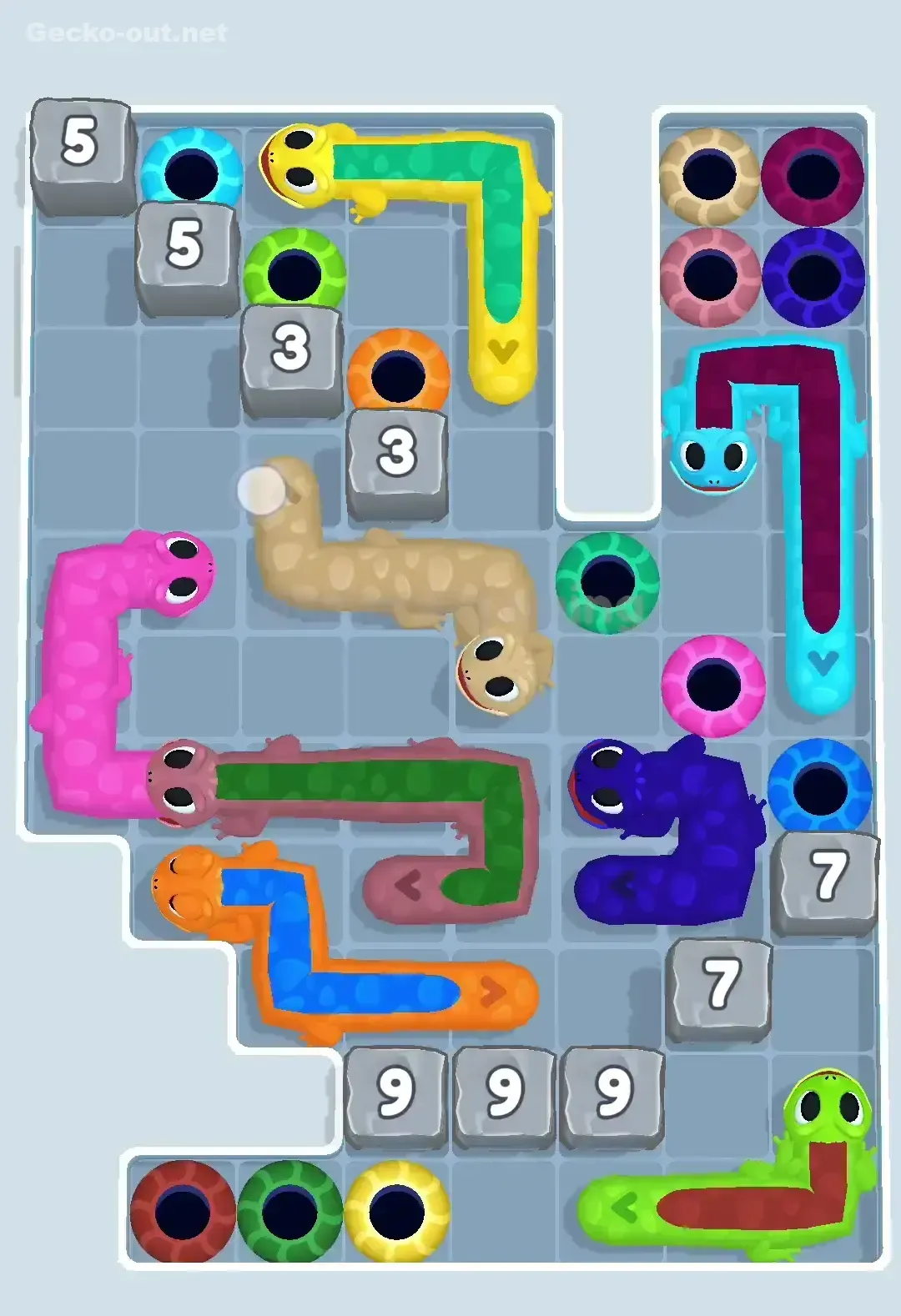 Gecko Out Level 205 Solution 1