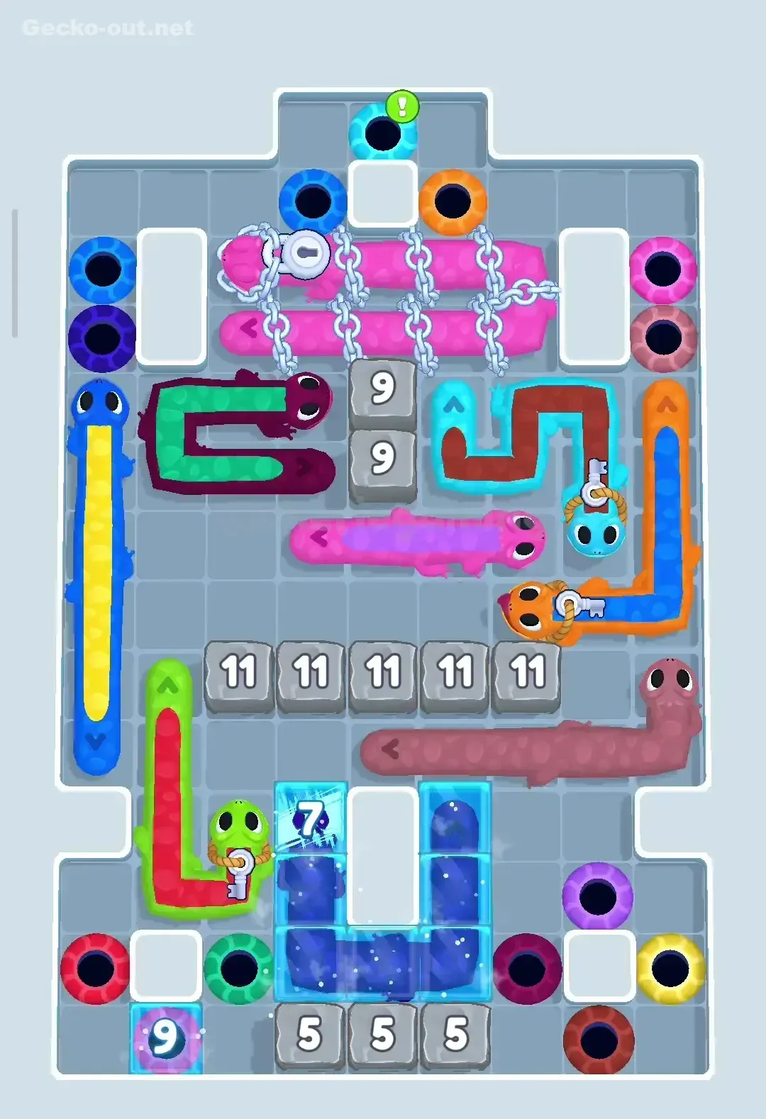Gecko Out Level 150 Solution 2