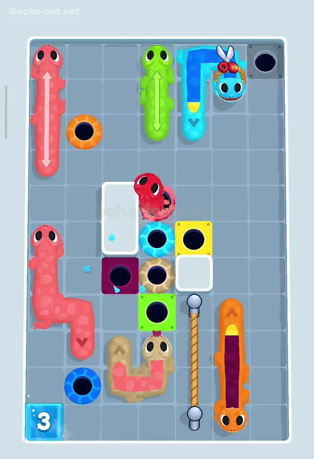 Gecko Out Level 345 Solution 2