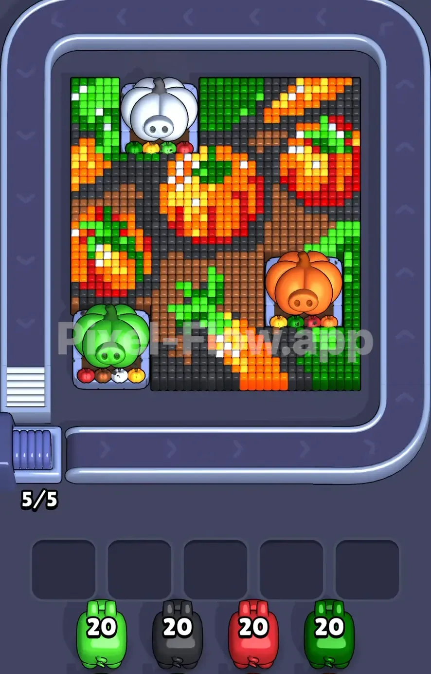 Pixel Flow Pumpkin Level Solution (Wrong Level? Fix Here) 📸