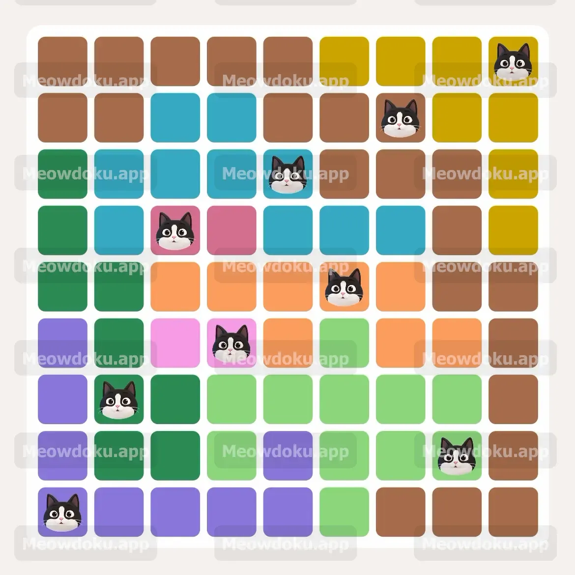Meowdoku Level 24 Answer Key, Walkthrough & Solution